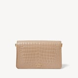 Eliza Clutch Soft Taupe Patent Croc