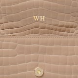Eliza Clutch Soft Taupe Patent Croc