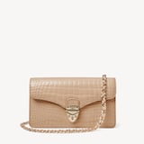 Mayfair®Clutch Soft Taupe Patent Croc