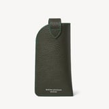 Glasses Case with Tab Forest Green Pebble