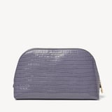 Classic Toiletry Bag Deep Shine Dusky Blue Small Croc