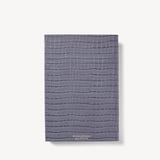 2027 A5 Day to Page Diary Deep Shine Dusky Blue Small Croc