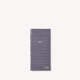 2027 Slim Pocket Diary Deep Shine Dusky Blue Small Croc