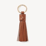 Hudson Tassel Keyring Tan Milled Pebble