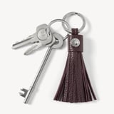 Hudson Tassel Keyring Wine Milled Pebble