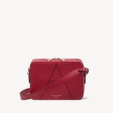 Camera Crossbody with Changeable Straps Cherry Red Pebble