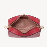 Camera Crossbody with Changeable Straps Cherry Red Pebble