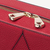 Camera Crossbody with Changeable Straps Cherry Red Pebble