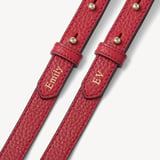 Camera Crossbody with Changeable Straps Cherry Red Pebble