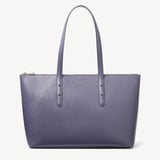 Regent Zipped Tote Dusky Blue Saffiano
