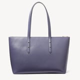 Regent Zipped Tote Dusky Blue Saffiano