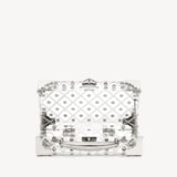 Trinket Box Transparent Acrylic with Silver Crystals