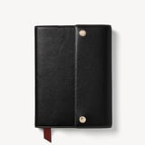 A5 Hudson Deluxe Refillable Journal Black Milled Pebble