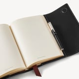 A5 Hudson Deluxe Refillable Journal Black Milled Pebble