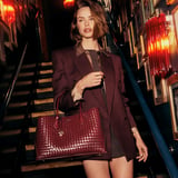London Tote Merlot Woven Leather
