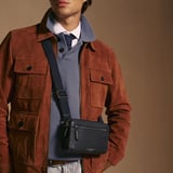 Reporter Compact Crossbody Dark Navy Pebble