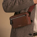 Reporter Compact Crossbody Tobacco Pebble