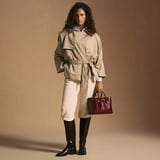 Midi London Tote Merlot Woven Leather