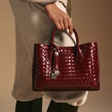 Midi London Tote Merlot Woven Leather