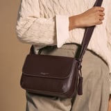 Ella Grande Crossbody Wine Milled Pebble
