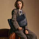 Hudson Tote Classic Navy Milled Pebble