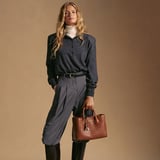 Midi London Tote Tan Woven Leather