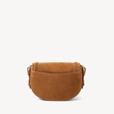 Small Stella Satchel Crossbody Cognac Suede