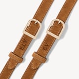 Small Stella Satchel Crossbody Cognac Suede