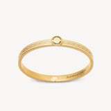 Mayfair Chain Enamel Bangle Ivory Enamel & 18ct Gold Plated
