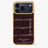 iPhone 18 Pro Max Case Deep Shine Amazon Brown Croc