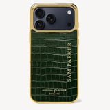 iPhone 17 Pro Max Case Deep Shine Evergreen Small Croc
