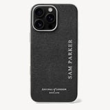 iPhone 16 Pro Max Case Black Saffiano