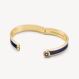 Enamel Bangle Navy Enamel & 18ct Gold Plated