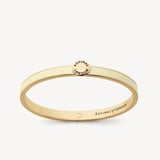 Thin Enamel Bangle Ivory Enamel & 18ct Gold Plated