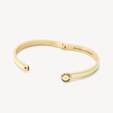 Thin Enamel Bangle Ivory Enamel & 18ct Gold Plated