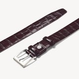 Classic Men's Belt Deep Shine Amazon Brown Croc