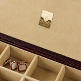 Men's Cufflink Box Deep Shine Amazon Brown Croc