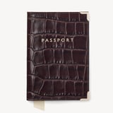 Passport Cover Deep Shine Amazon Brown Croc
