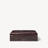 Savoy Jewellery Box Deep Shine Amazon Brown Croc
