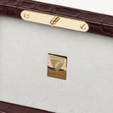 Three Piece Watch Box Deep Shine Amazon Brown Croc