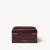 Three Piece Watch Box Deep Shine Amazon Brown Croc