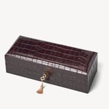 Five Piece Watch Box Deep Shine Amazon Brown Croc
