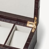 Five Piece Watch Box Deep Shine Amazon Brown Croc