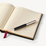 2027 A5 Week to View Diary & Pen Set Deep Shine Black Croc