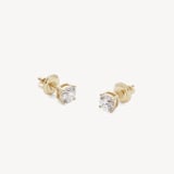 Floating Diamond 1ct Solitaire Stud Earrings  1.03ct Diamond