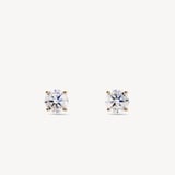 Floating Diamond 1ct Solitaire Stud Earrings  1.03ct Diamond