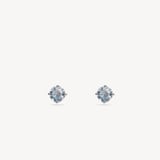 Floating Aquamarine Solitaire Stud Earrings 0.95ct Aquamarine