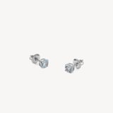 Floating Aquamarine Solitaire Stud Earrings 0.95ct Aquamarine