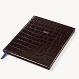 2027 A4 Week to View Diary & Pen Set Deep Shine Amazon Brown Croc
