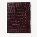 2027 A4 Day to Page Diary & Pen Set Deep Shine Amazon Brown Croc